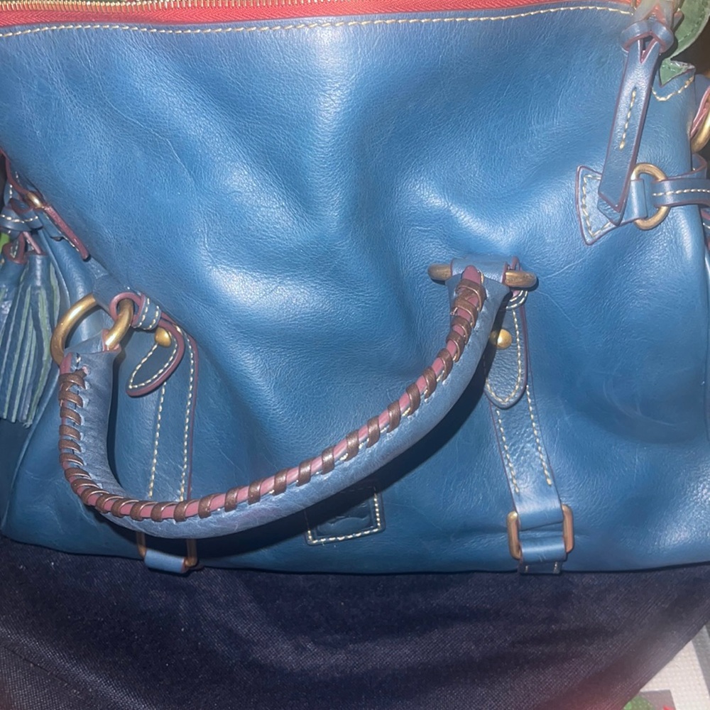 Navy blue medium satchel/